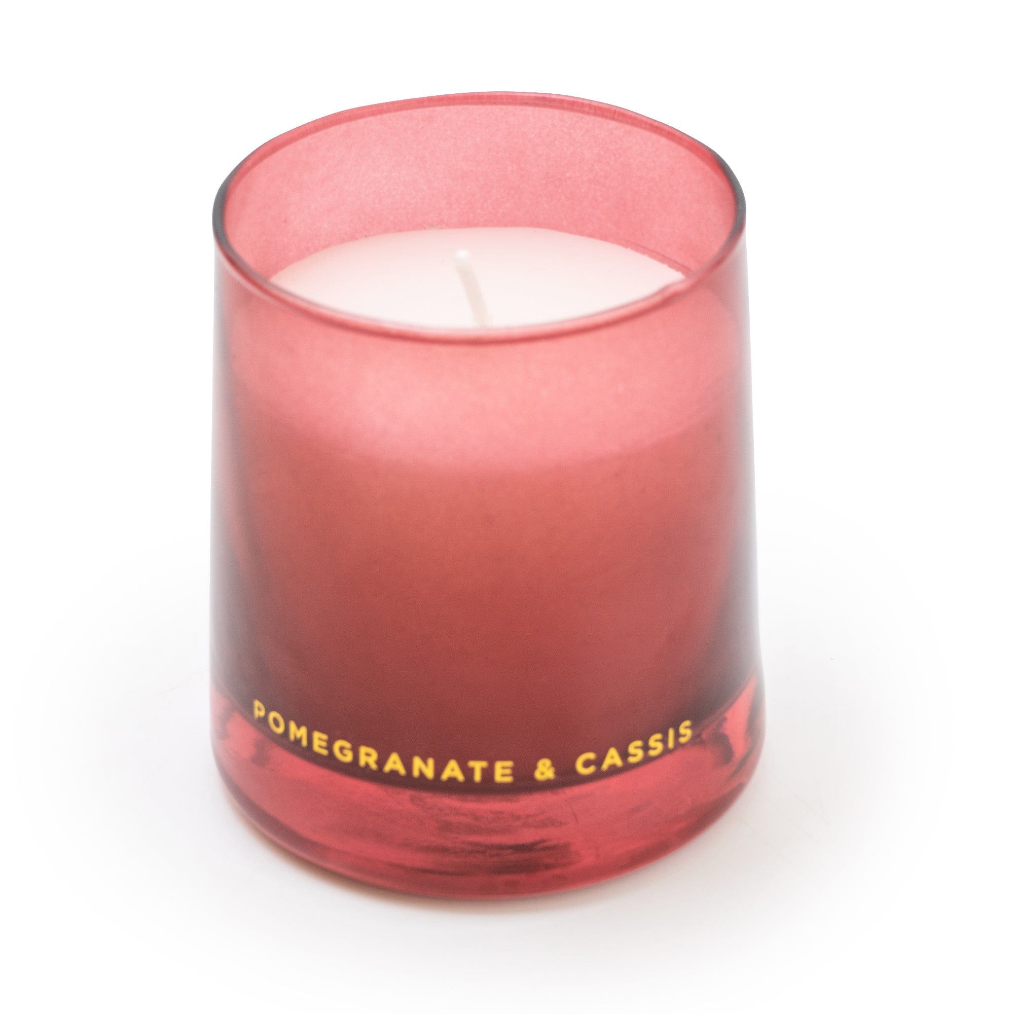 Red Tapered Glass Candle Pomegranate & Cassis Scent 8.5cm 6PK