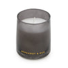 Candlelight Home 8.5CM TAPERED GLASS CANDLE HOLDER - SMOKEY BLACK - 5% BERGAMOT & OUD SCENT (EAM04334/00)