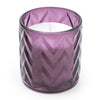 Candlelight Home 8CM ZIG ZAG CUT GLASS CANDLE HOLDER - PLUM - 5% SAKURA BLOSSOM SCENT (EAM14750/00)