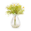 Candlelight Home Artificial Flora DAISY & GYPOSOPHILA IN GLASS VASE (5 STEMS)