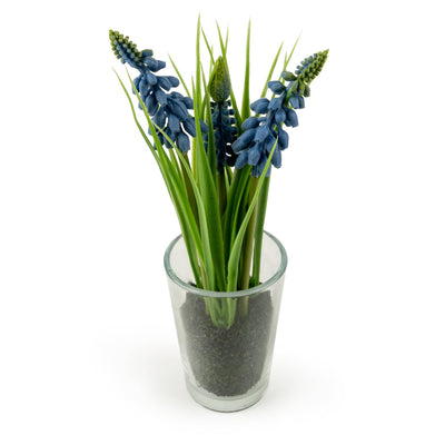 Candlelight Home Artificial Plants 20cm Hyacinthus in Glass Vase 6pk