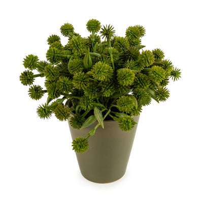 Candlelight Home Artificial Plants & Flowers 20cm Allium Plant in Pot - Green 4pk