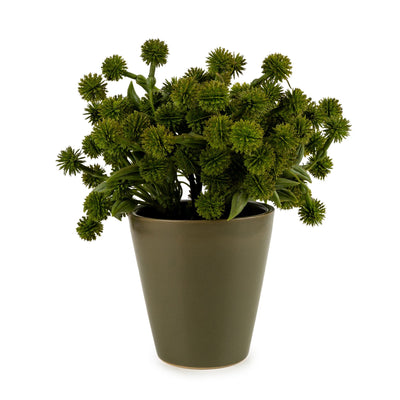 Candlelight Home Artificial Plants & Flowers 20cm Allium Plant in Pot - Green 4pk