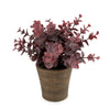 Candlelight Home Artificial Plants & Flowers 23cm Eucalyptus in Pot - Purple 6pk