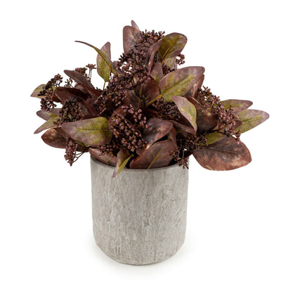 Candlelight Home Artificial Plants & Flowers 30cm Eucalyptus in Pot - Brown 6pk