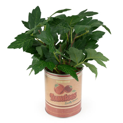 Candlelight Home Artificial Plants & Flowers Faux Tomato Plant in Tin Pot 6pk