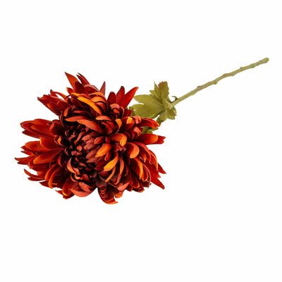 Candlelight Home Artificial Plants & Flowers Single Chrysanthemum Stem - Burgundy 10PK