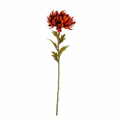 Candlelight Home Artificial Plants & Flowers Single Chrysanthemum Stem - Burgundy 10PK