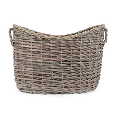 Candlelight Home Basket Set of 2 Oval Scoop Basket - Grey Wash 1PK
