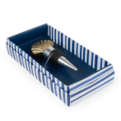 Candlelight Home bottle stopper Jeff Banks Shell Bottle Stopper - Stripes Blue 6pk