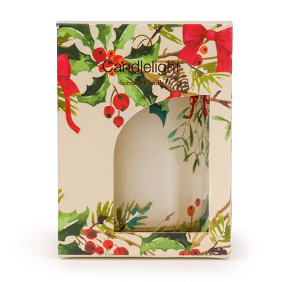 Candlelight Home Boxed Candles Candle in Gift Box - Ribbon & Bows in Cream 6pk