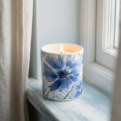 Candlelight Home candle Candle - Blue Flowers 8pk