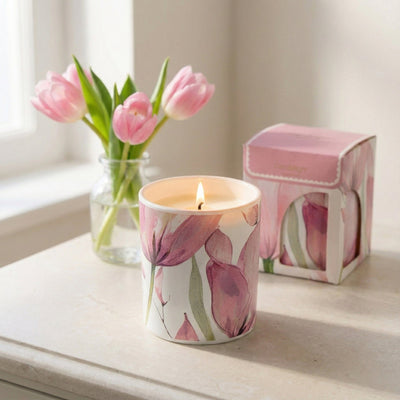 Candlelight Home candle Candle - Pink Tulips 8pk