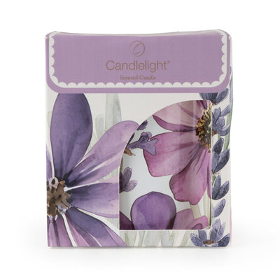 Candlelight Home candle Candle - Purple Flowers 8pk