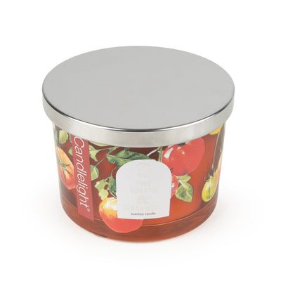 Candlelight Home candle Candle with Metal Lid - Vine Tomato & Cedarwood 6pk