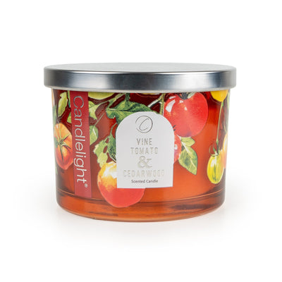 Candlelight Home candle Candle with Metal Lid - Vine Tomato & Cedarwood 6pk