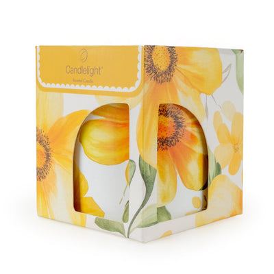 Candlelight Home candle Candle - Yellow Flowers 8pk