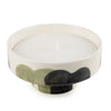 Candlelight Home candle Footed Candle with Handpaint Design - Green 6pk