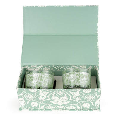 Candlelight Home Candle Gift Sets Jeff Banks Set of 2 Candle - Jacquard Sage Green 6pk