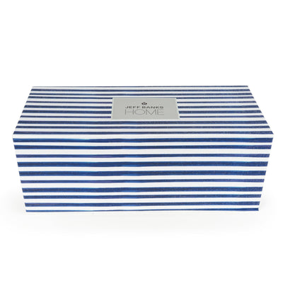 Candlelight Home Candle Gift Sets Jeff Banks Set of 2 Candle - Jacquard Stripes Blue 6pk