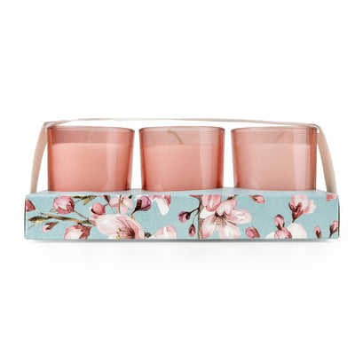Candlelight Home Candle Gift Sets Set of 3 Votive Candles - Cherry Blossom & Sakura 6pk