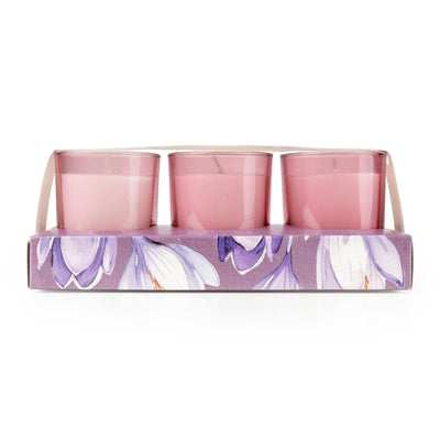 Candlelight Home Candle Gift Sets Set of 3 Votive Candles - Crocus & Sweet Orange 6pk