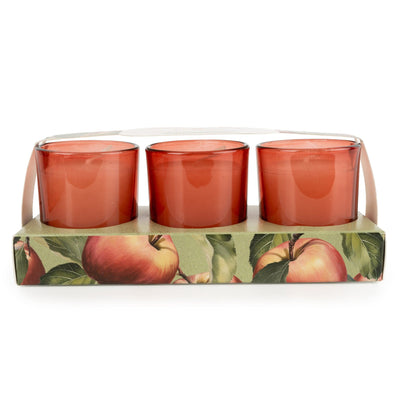 Candlelight Home Candle Gift Sets Set of 3 Votive Candles - Orchard Apple & Nutmeg 6pk
