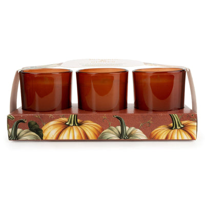 Candlelight Home Candle Gift Sets Set of 3 Votive Candles - Pumpkin & Ginger 6pk