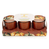 Candlelight Home Candle Gift Sets Set of 3 Votive Candles - Pumpkin & Ginger 6pk
