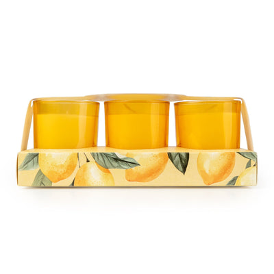 Candlelight Home Candle Gift Sets Set of 3 Votive Candles - Sweet Lemon & Rosemary 6pk