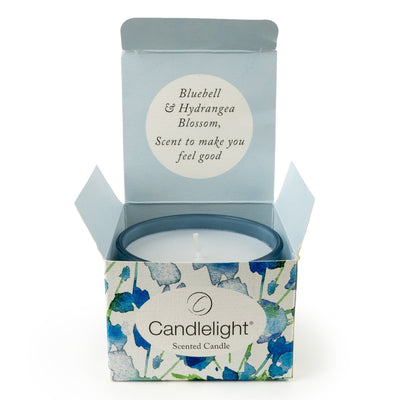 Candlelight Home Candle Gift Sets Single Candle Gift Set Congratulations - Bluebell & Hydrangea Blossom 6pk