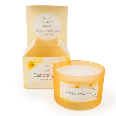 Candlelight Home Candle Gift Sets Single Candle Gift Set Congratulations - Neroli & Sweet Orange 6pk