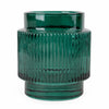 Candlelight Home Candle Holders Embossed Glass Candleholder - Green 6PK