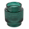 Candlelight Home Candle Holders Embossed Glass Candleholder - Green 6PK