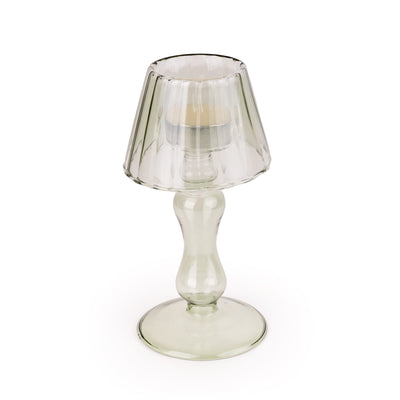 Candlelight Home Candle Holders Glass Lamp Candle Holder - Green 6pk