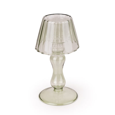 Candlelight Home Candle Holders Glass Lamp Candle Holder - Green 6pk