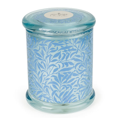 Candlelight Home candle Jeff Banks Large Lidded Candle Jar - Leafy Trellis Blue 6pk