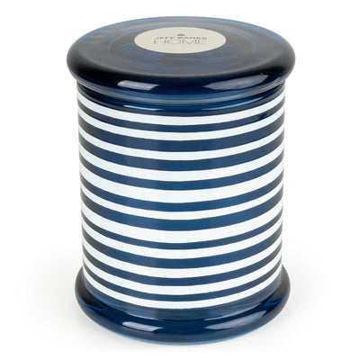 Candlelight Home candle Jeff Banks Large Lidded Candle Jar - Stripes Blue 6pk