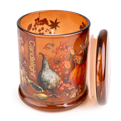 Candlelight Home candle Large Glass Candle Jar - Pumpkins Flora & Fauna 6pk