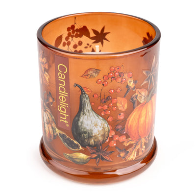 Candlelight Home candle Large Glass Candle Jar - Pumpkins Flora & Fauna 6pk