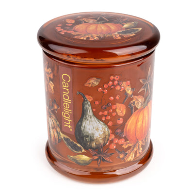 Candlelight Home candle Large Glass Candle Jar - Pumpkins Flora & Fauna 6pk