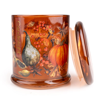 Candlelight Home candle Large Glass Candle Jar - Pumpkins Flora & Fauna 6pk