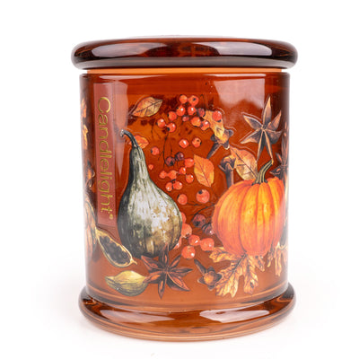 Candlelight Home candle Large Glass Candle Jar - Pumpkins Flora & Fauna 6pk