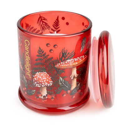 Candlelight Home candle Large Glass Candle Jar - Toadstools Flora & Fauna 6pk