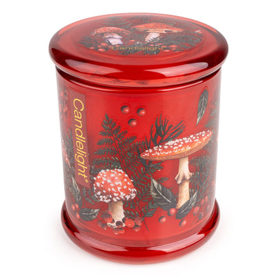 Candlelight Home candle Large Glass Candle Jar - Toadstools Flora & Fauna 6pk