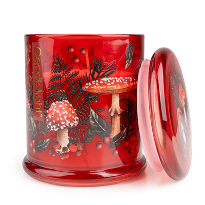 Candlelight Home candle Large Glass Candle Jar - Toadstools Flora & Fauna 6pk