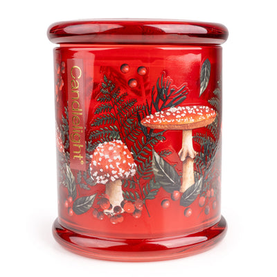 Candlelight Home candle Large Glass Candle Jar - Toadstools Flora & Fauna 6pk