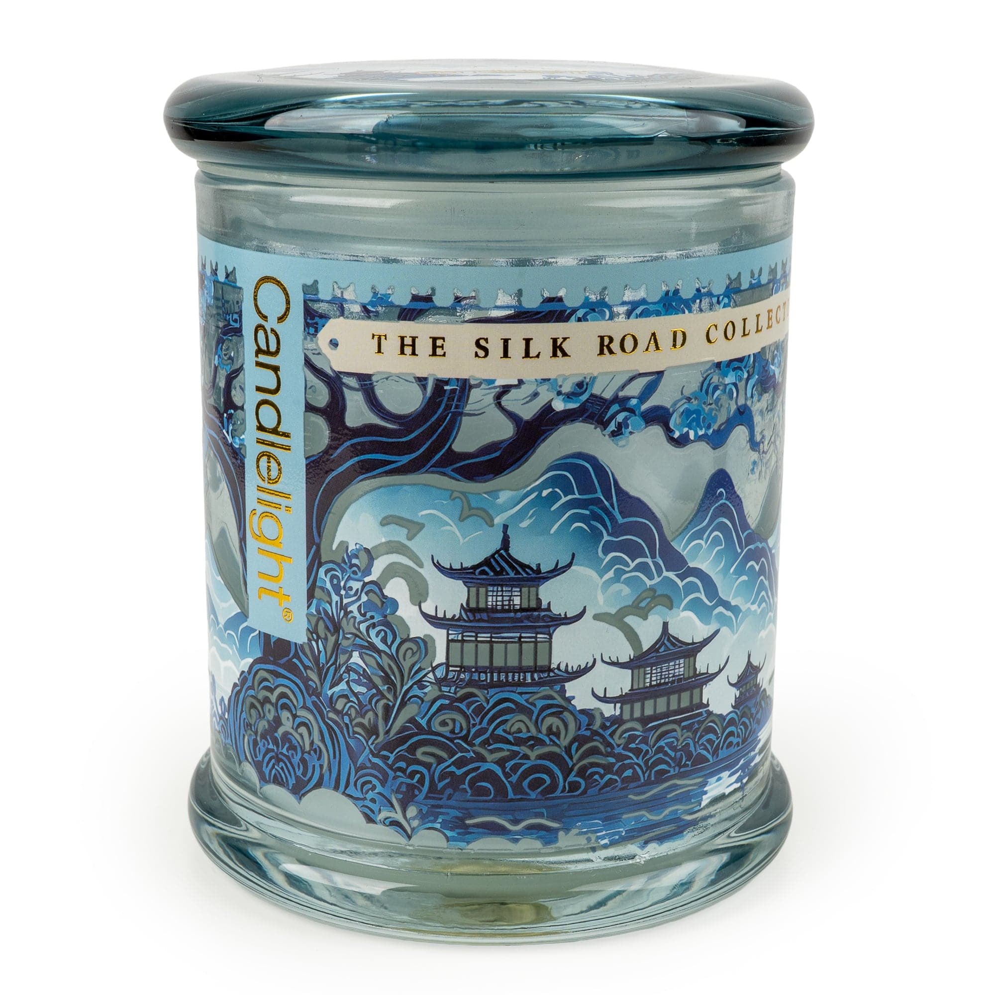 Large Glass Jar – Tianshui Blue 6pk - Candlelight Home