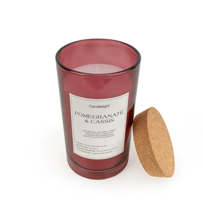 Candlelight Home candle Large Glass Jar with Cork Lid - Apothecary Red 6pk