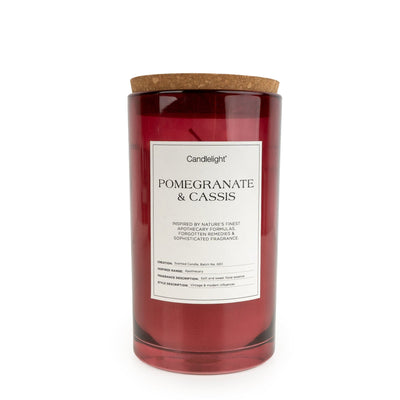 Candlelight Home candle Large Glass Jar with Cork Lid - Apothecary Red 6pk